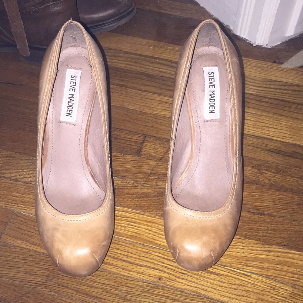 Steve Madden Tan chunky Heels